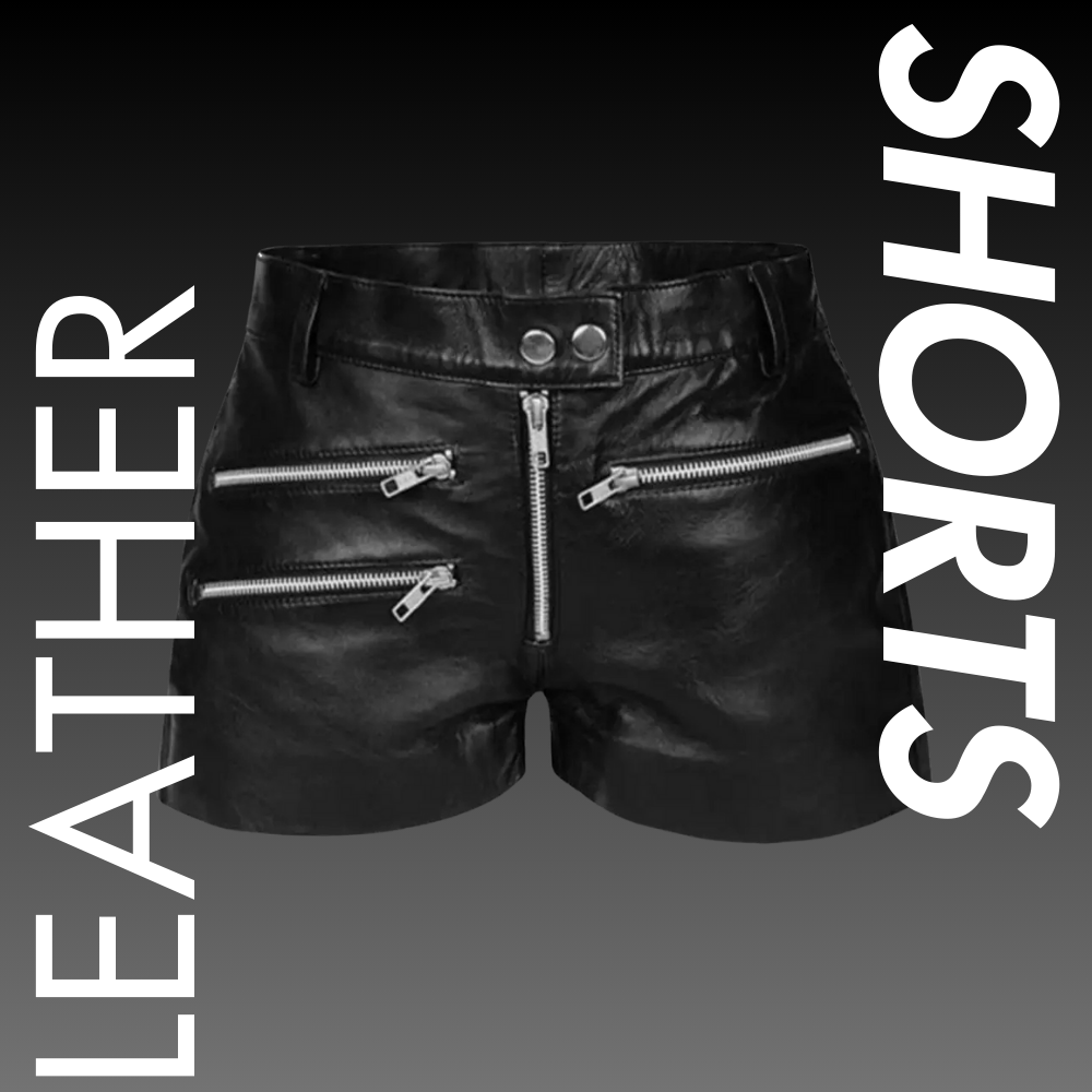 Men Leather Shorts