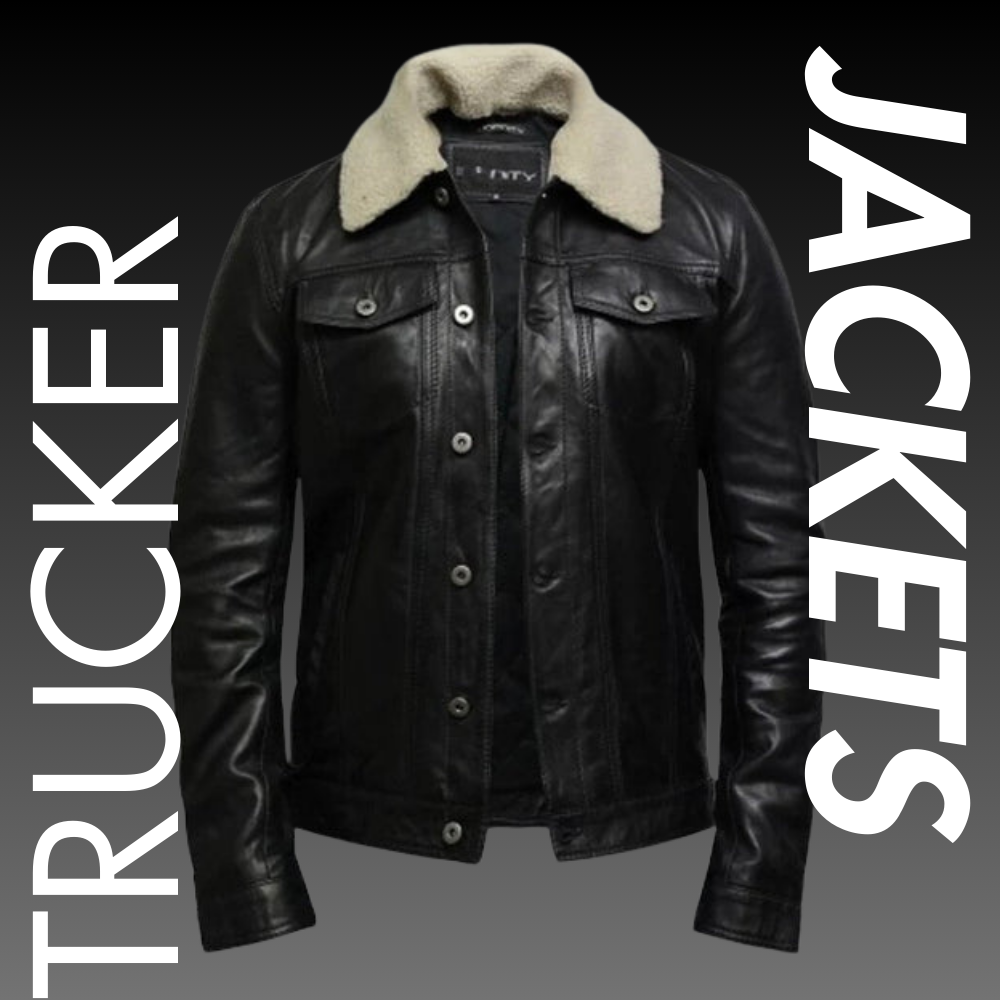 Men Leather Trucker Jackets