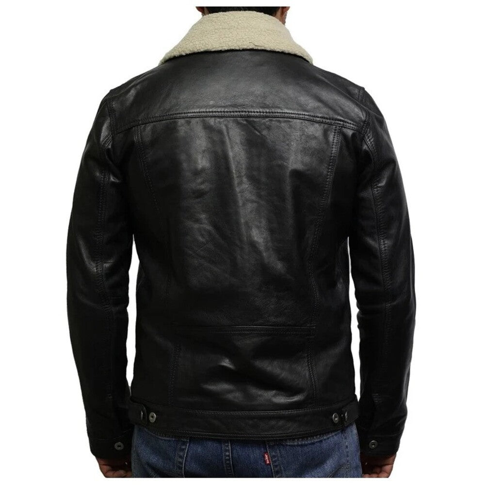 leather trucker jacket