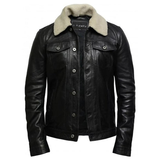 leather trucker jacket