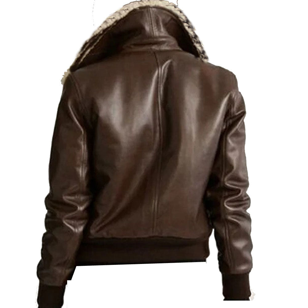 leather bomber jacket