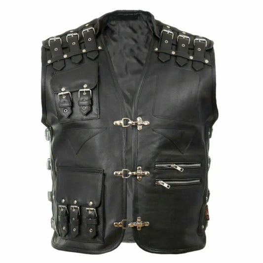 leather motorcycle vest