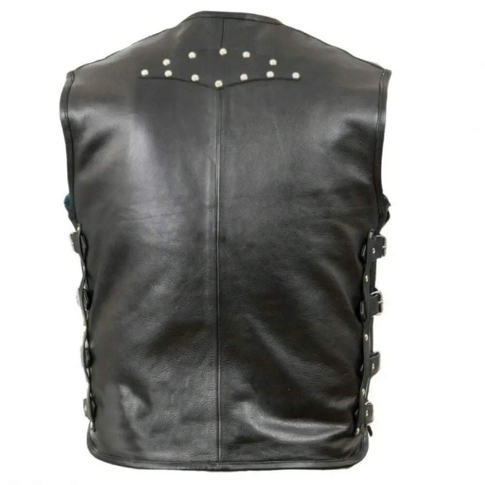 leather motorcycle vest