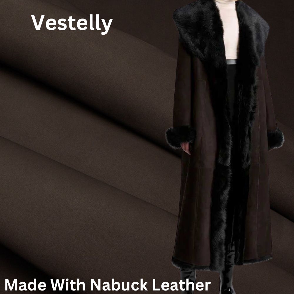 Nabuck Leather Coat For Women