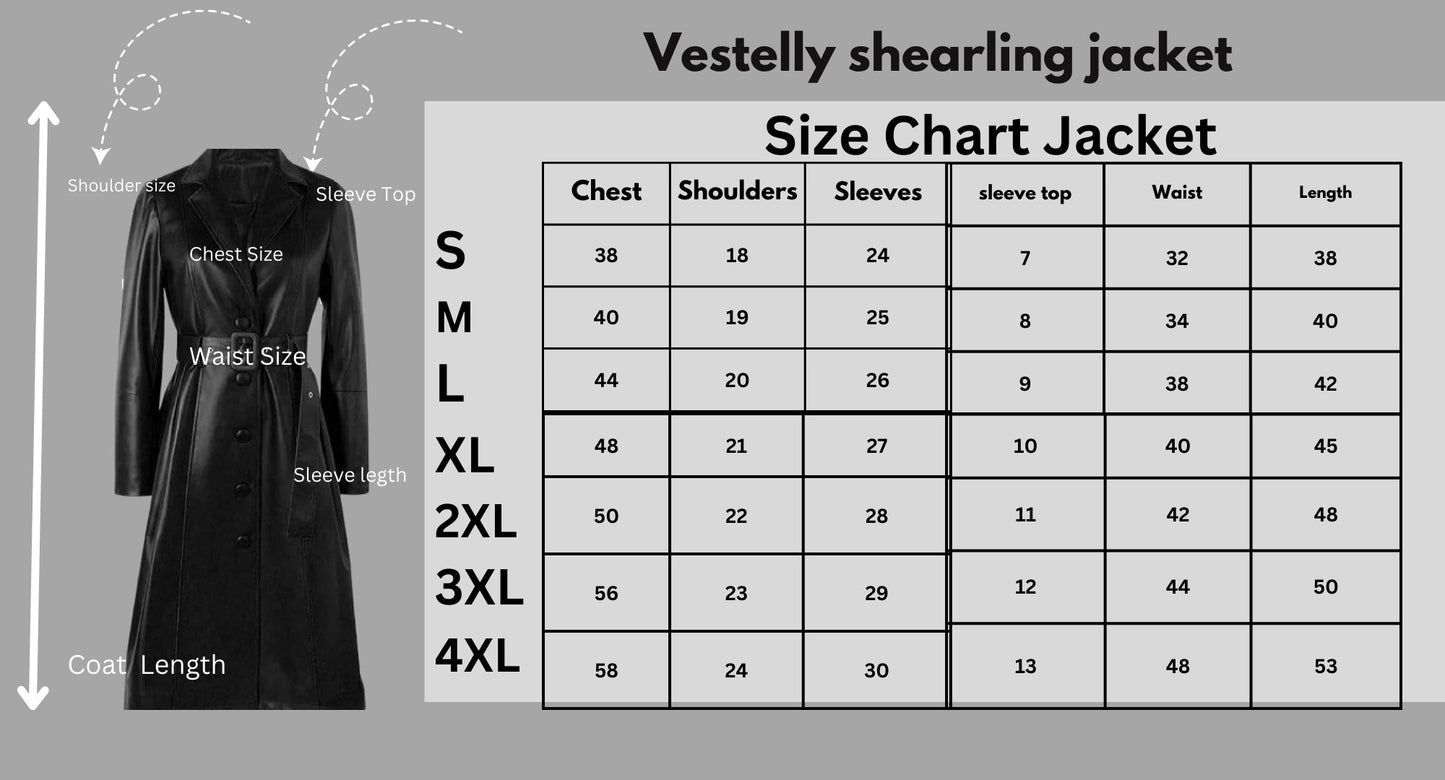 Buy Black Leather Shearling Coat