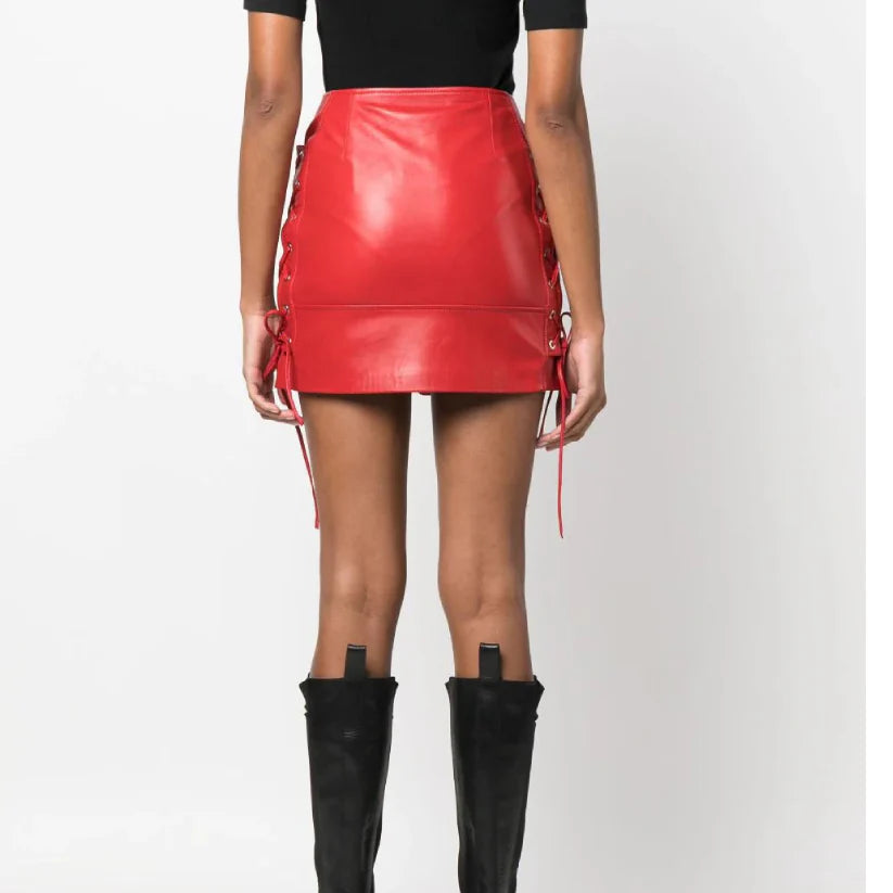 leather mini skirt