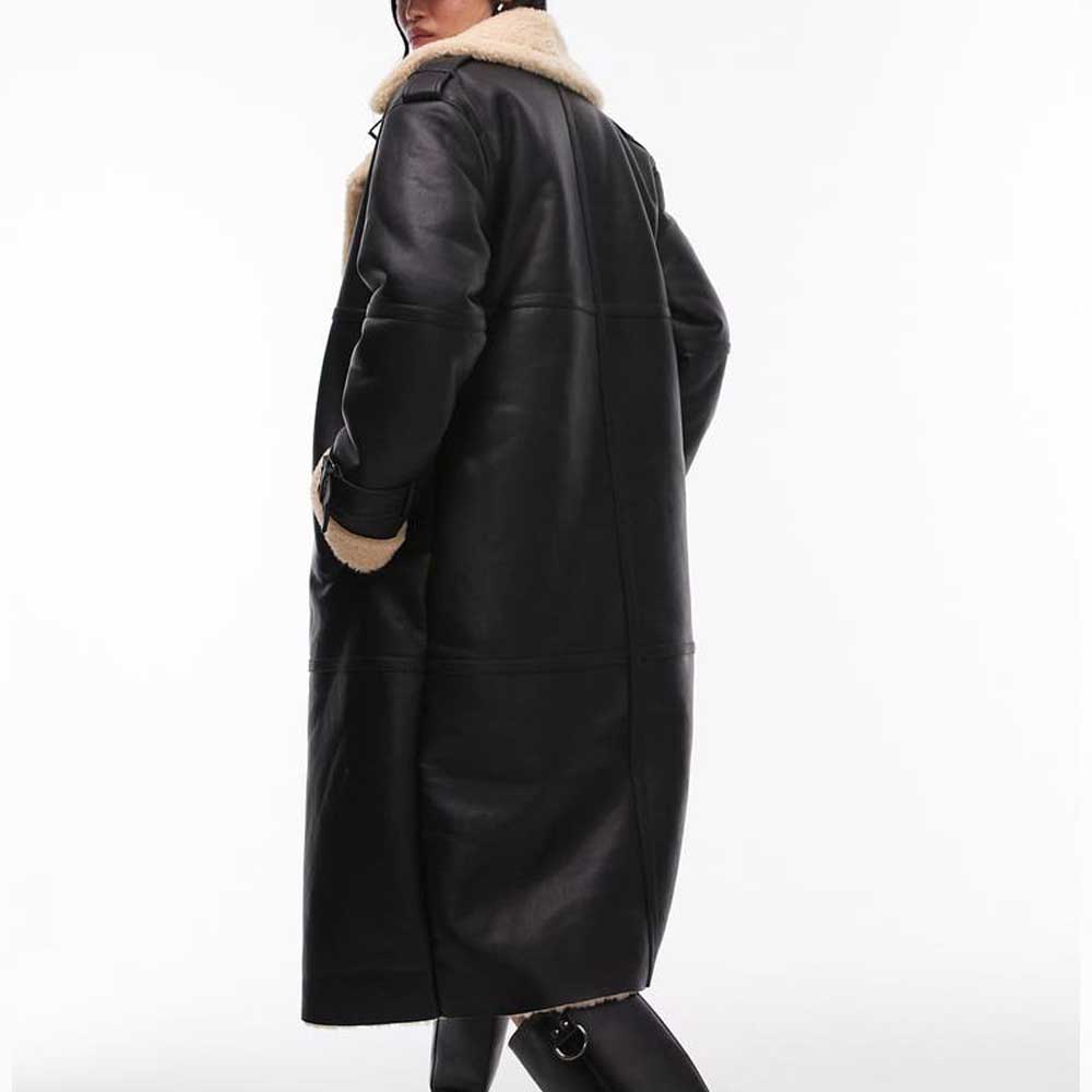 leather shearling coat