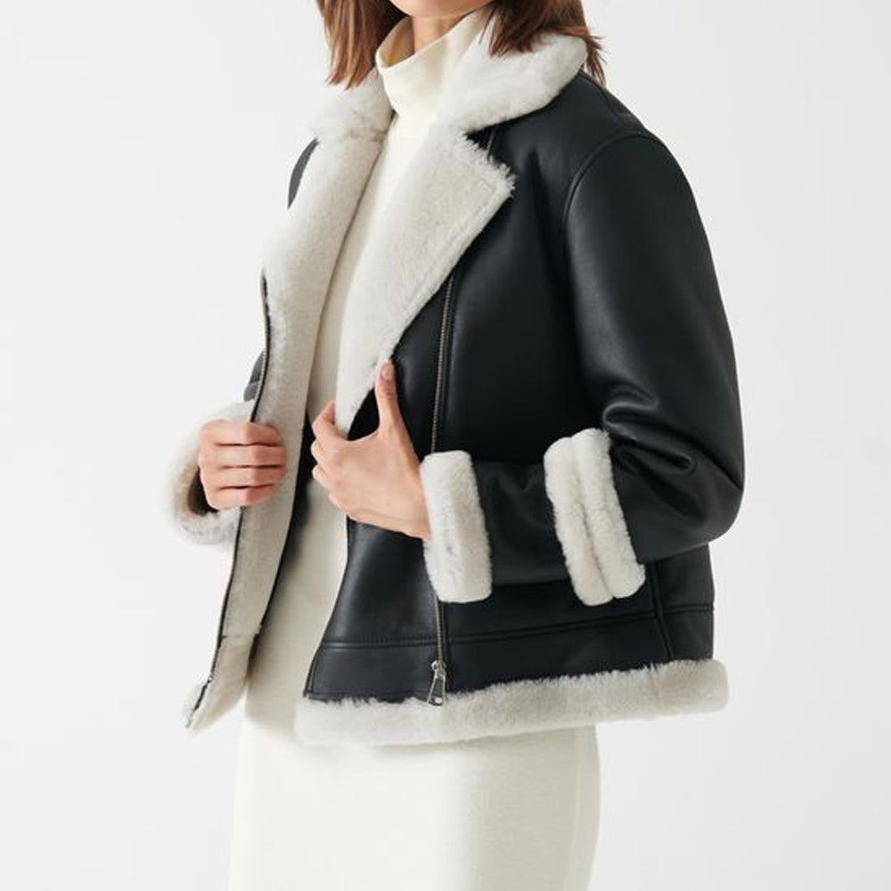 female shearling jackets