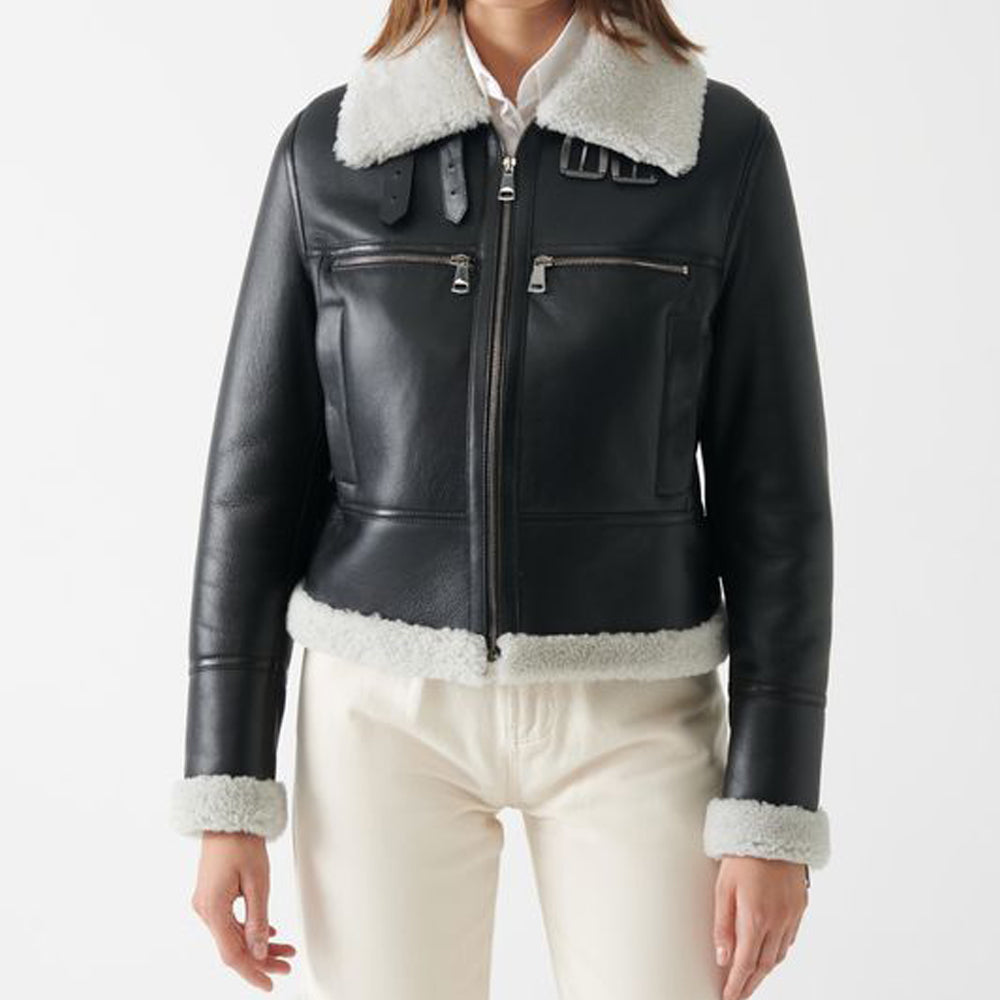 female shearling jackets