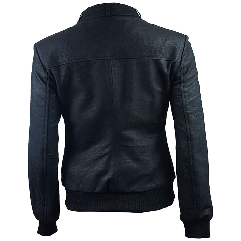 bomber leather jacket