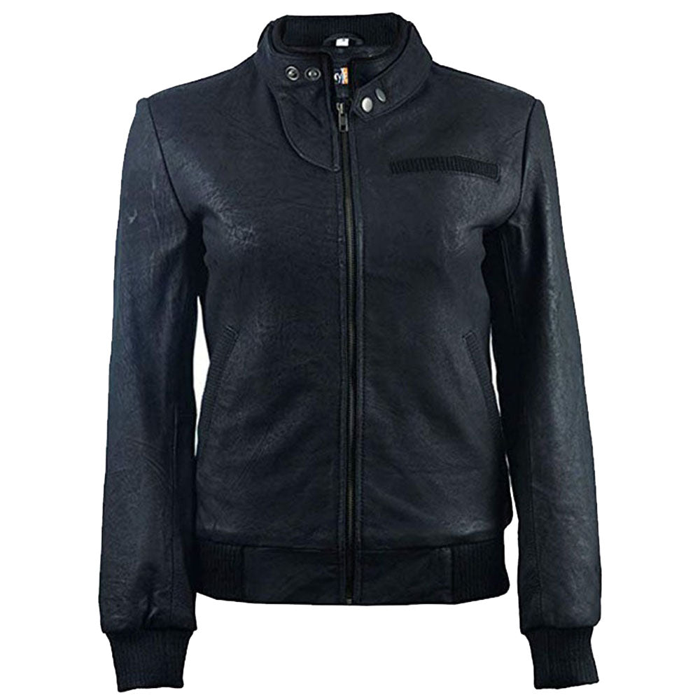 bomber leather jacket