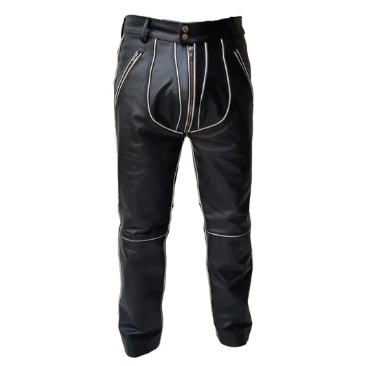 Black leather chaps For Men