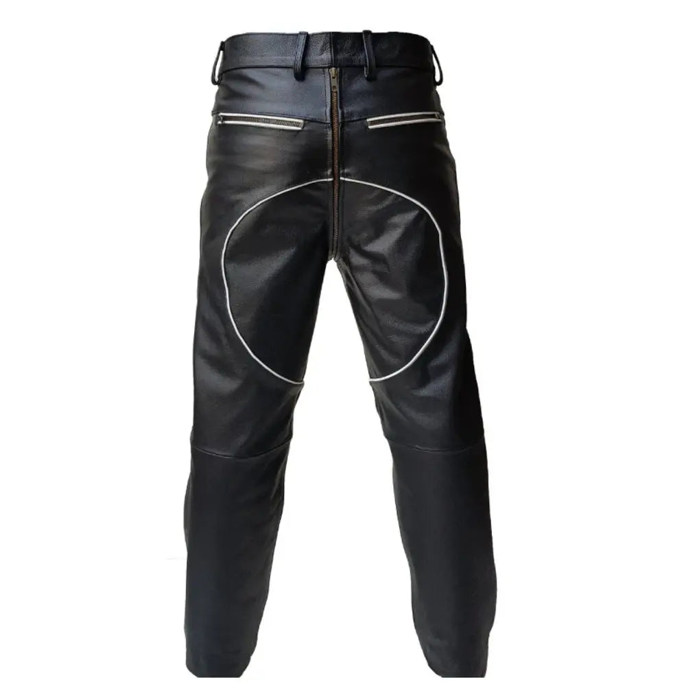 Black leather chaps For Men