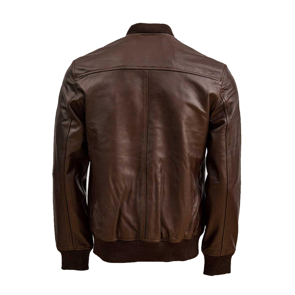 leather bomber jacket