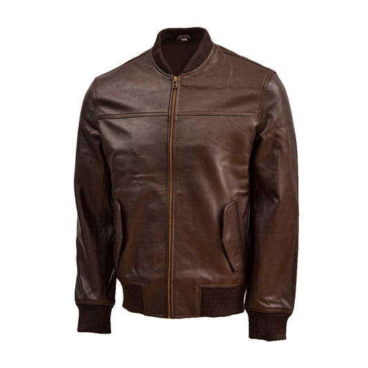 leather bomber jacket