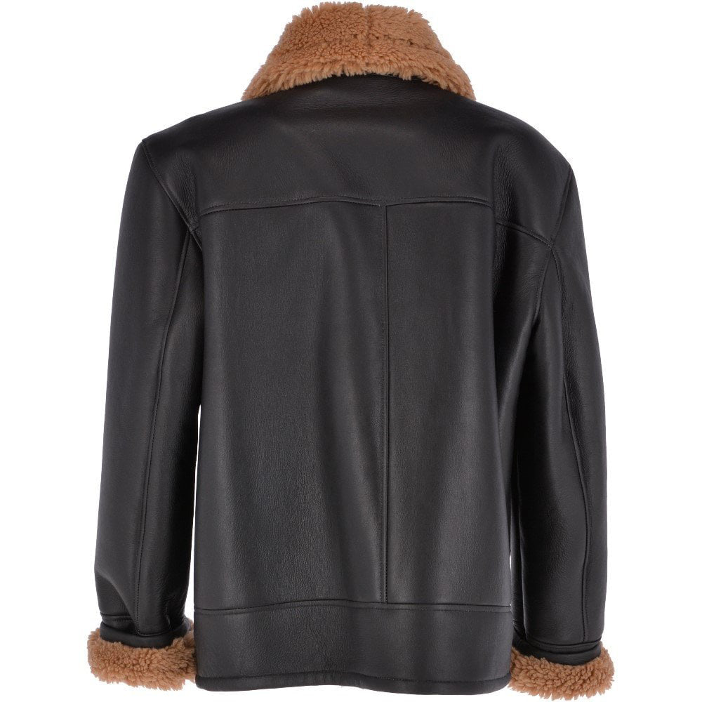 Black Shearling Jacket For Men