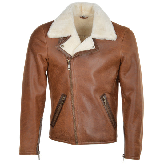 Brown Shearling Jacket For Men