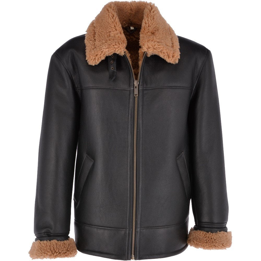 Black Shearling Jacket For Men