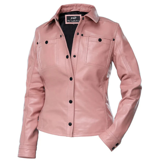 leather shirt women